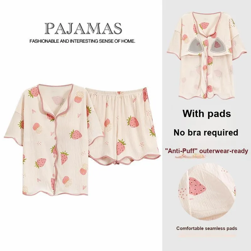 The Story Of The Flower Season Pajama Set Women's Ecru-1