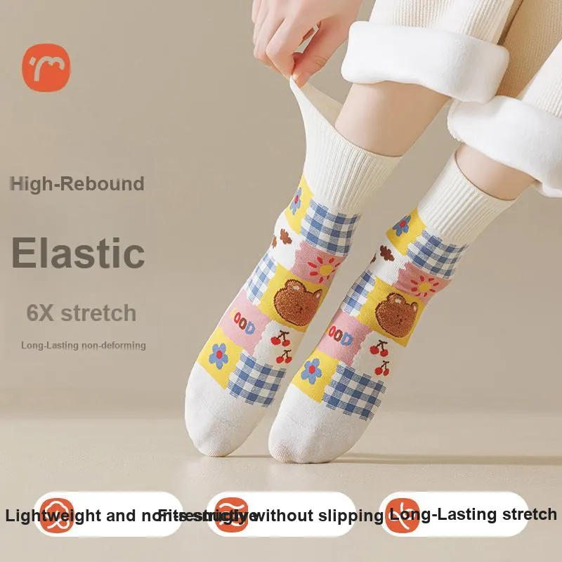 Temooues Mid Calf Socks Women's 5 Pack-4
