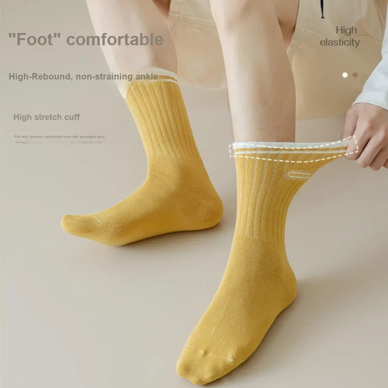 MIIOW Mid Calf Socks Unisex 5 Pack-4