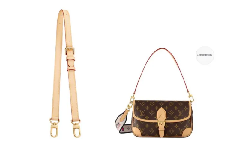 Lan Bao Fan Cow Leather Bag Strap Women's Beeswax-5