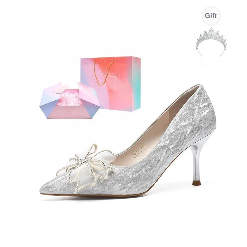 ZHR Meteor Shower Series Slim Heel High Heels 7cm Women's-7