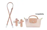 Adjustment Shoulder Strap 94-114cm+Free Perforated (Lotus Root Powder Silver-Tone Buckle)