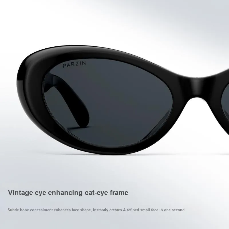 PARZIN Plate Frame Cat Eye Sunglasses Women's-3