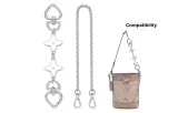 [Silver]Four-Leaf Clover Extender Chain 16cm+Decorative Chain