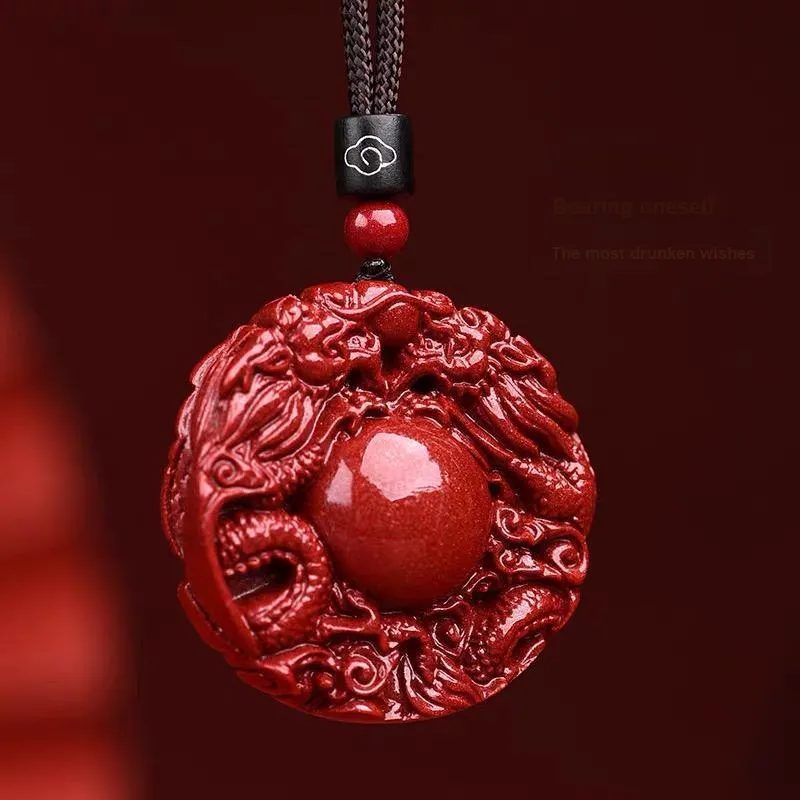 Sima Is Ethereal Reconstructed Cinnabar Pendants Unisex-1
