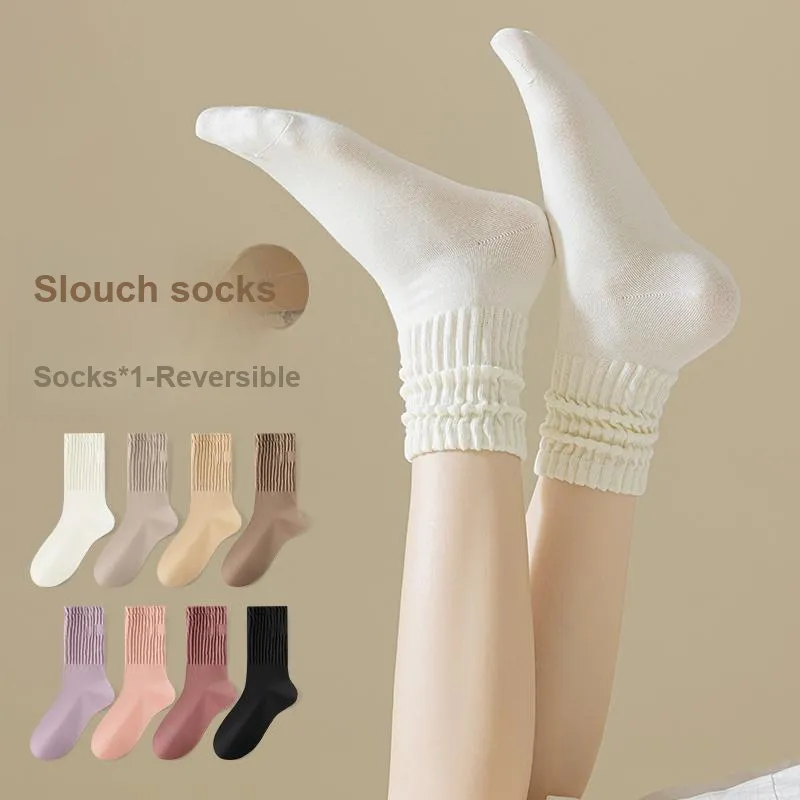 MIIOW Mid Calf Socks Women's 5 Pack-9