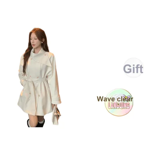 LANGQING Женская тренч-куртка