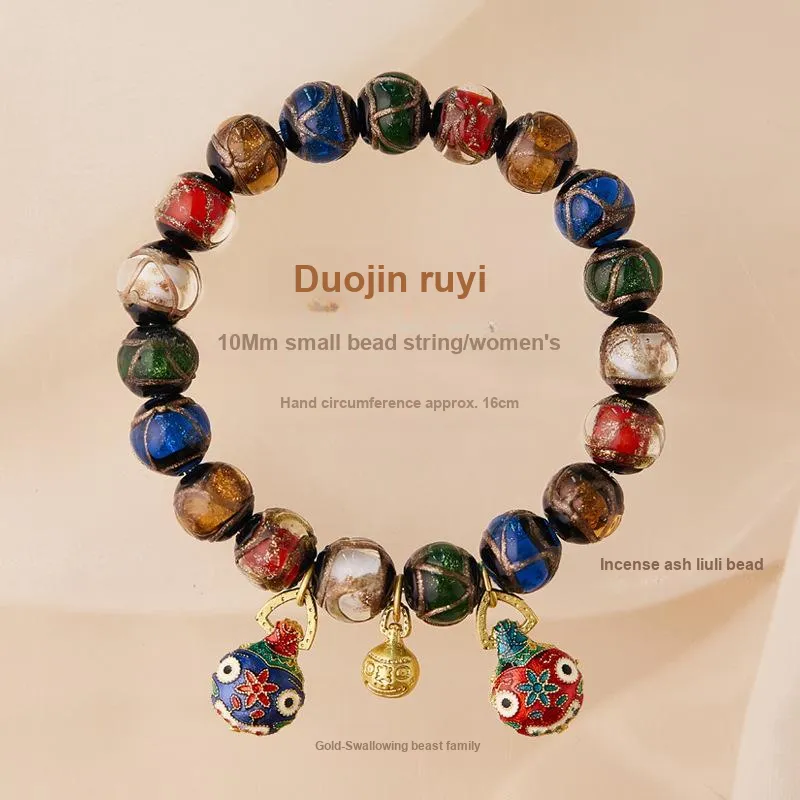 VIVIWELL Colored Glaze Jade Bracelets Unisex-5