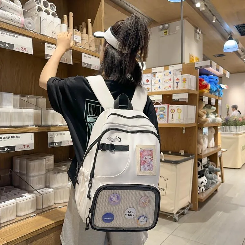 Alcohol Dragon Nylon Backpack Regular Women's Multicolor-14