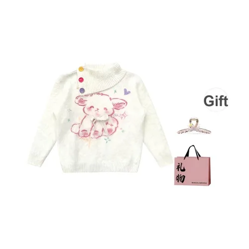 BAIDAIFEI Экрю В комплекте с заколкой-крабом ➕ Эксклюзивная сумка для покупок Женская Трикотаж