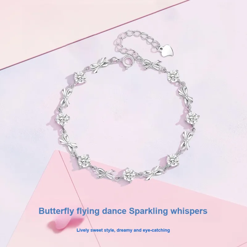 NUSQ Sterling Silver With Zircon Bracelets Women's-1