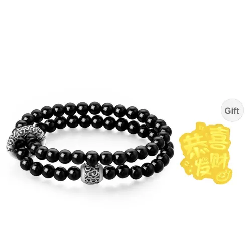 Lao Feng Xiang Obsidian Bracelets Men's