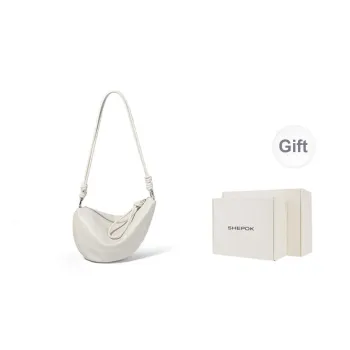 SHEPOK Sheepskin Shoulder Bag Crossbody Bag Dumpling Bag Regular Women's White/Black/Chocolate