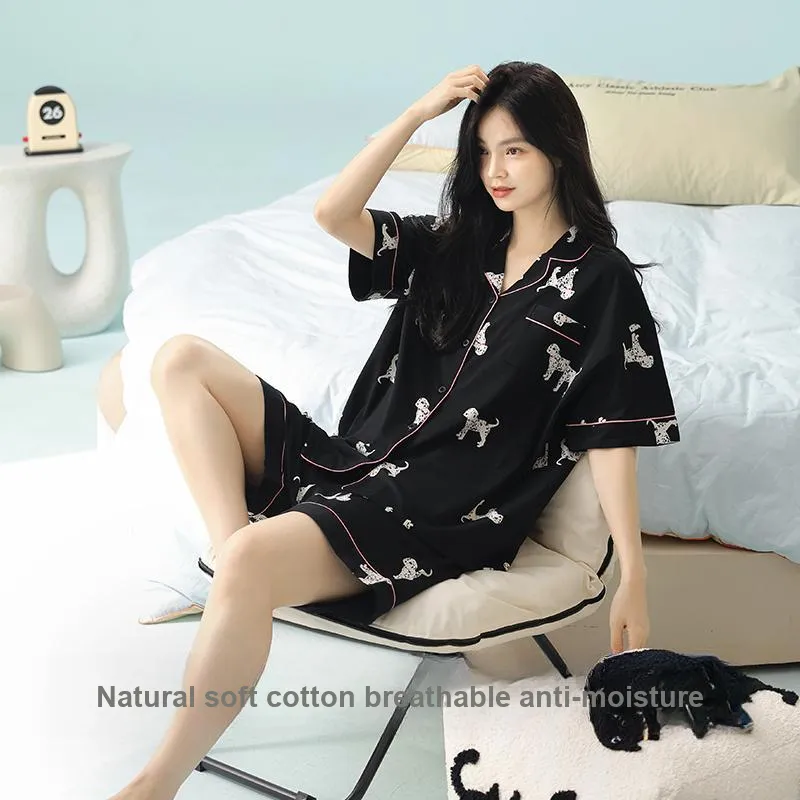 XIAFENYAN Pajama Set Women's Black-5