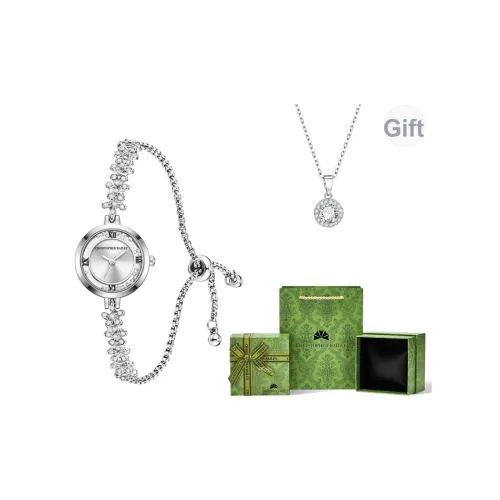 Corriberty Кварцевый механизм ремешок из нержавеющей стали женские часы серебристый циферблат