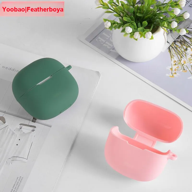 Yoobao Compatibility Red Beige Buds6 Lite Silicone Protective Cover Liquid Headphone Set-8
