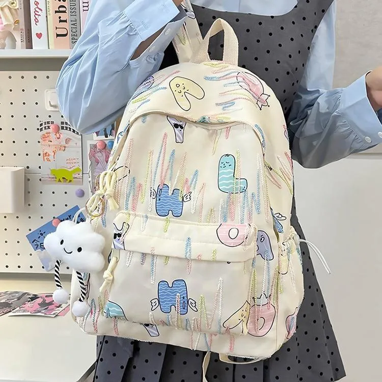 NX DOUGHNUT Nylon Backpack Women's Multicolor-2