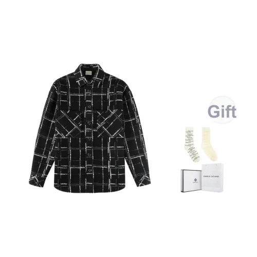 Charlie Luciano Рубашка Унисекс Черный Белый