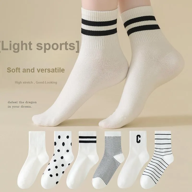 Lan Miao Mid Calf Socks Women's 7 Pack-8
