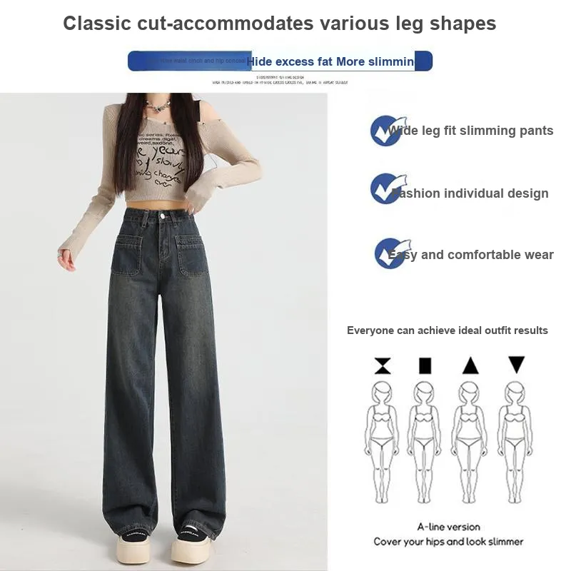 FAWENXIANGZI Jeans Women's Concrete Gray-5