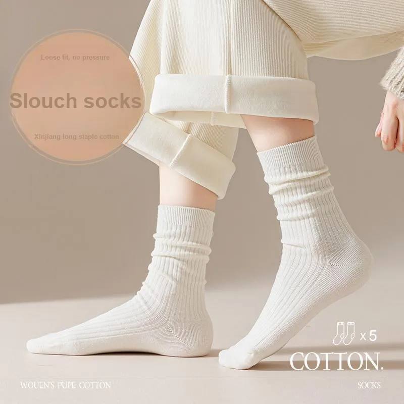Lan Miao Mid Calf Socks Women's 5 Pack-29