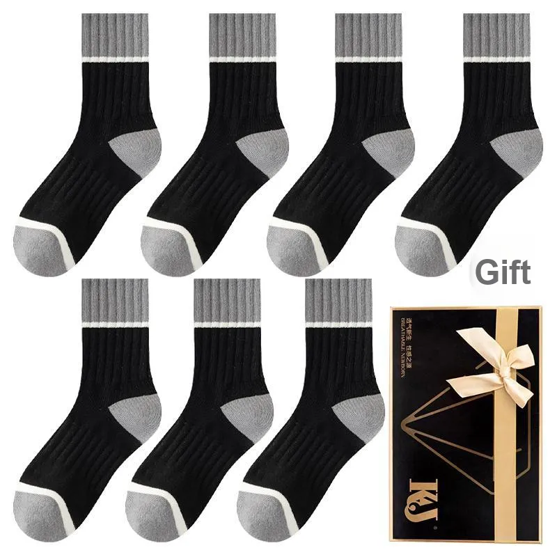 KJ Mid Calf Socks Men's Gift Box Combination Mixed Color-63