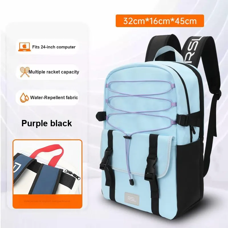 RSL Badminton Racket Bags 3 Pcs Backpack Red Blue Unisex-4