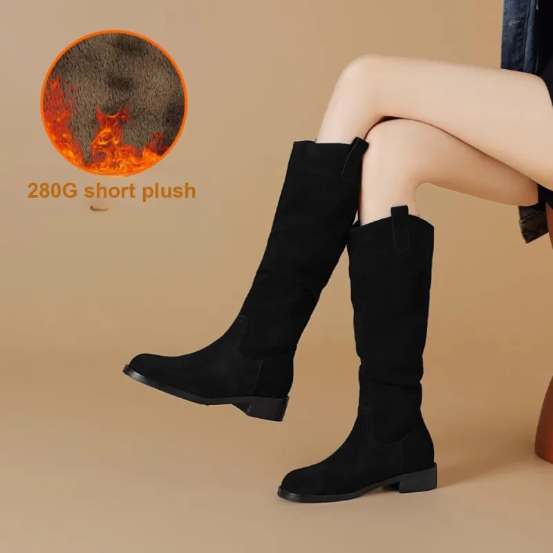 BOERDIQI Knee-high Boots 3.4cm Women's-1