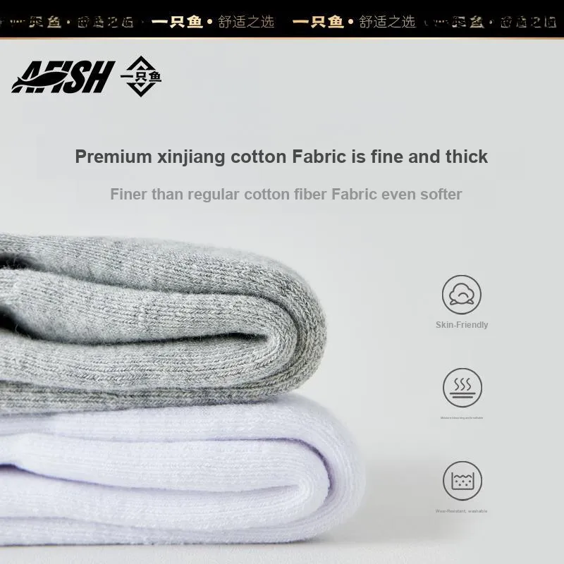 AFISH Mid Calf Socks Men's Gift Box 7 Double Packs-3