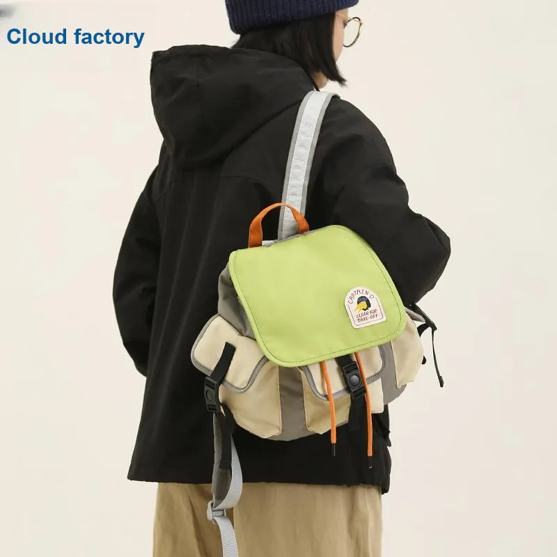 Cloud Factory Polyamide Backpack Regular Unisex Light Gray/Black/Dark Blue-1