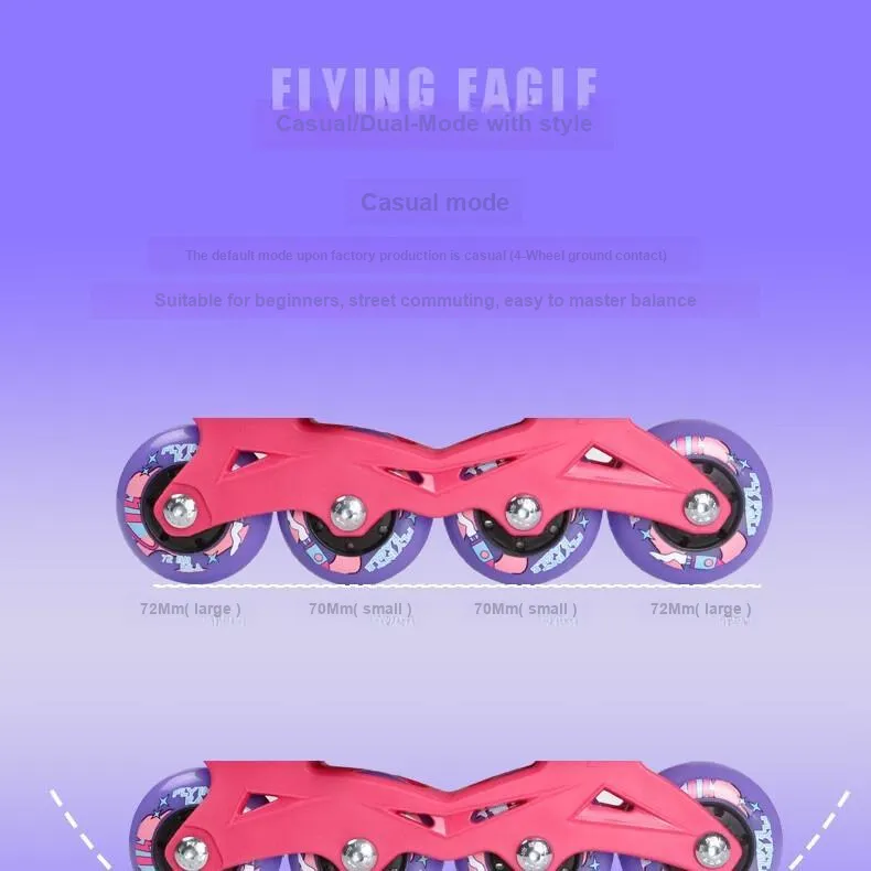 FLYING EAGLE Inline Skates Pink Cyan Unlined Shoes-3