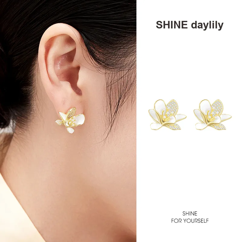 SHINE Magnolia Collection 925 Sterling Silver Earrings Women's-5