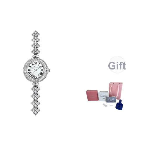 LANDU Кварцевый механизм Часы Женские Серебристый циферблат