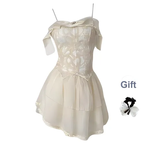 XUZINAI Two Piece Skirt Sets Women's Two Piece Set+Hair Tie Includes