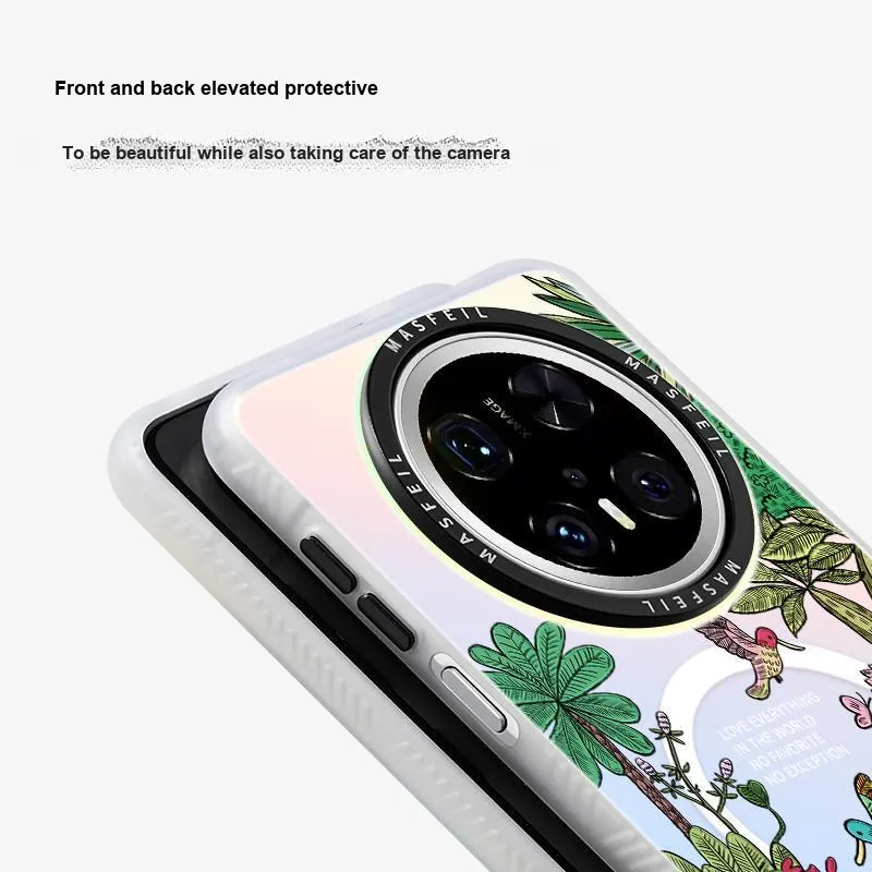 Marsfield Acrylic Material Laser Magnetic Vintage Jungle Phone Cases Compatibility With Huawei Mate 70/60/50/40 Pro-5