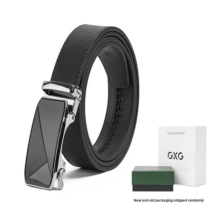 GXG Automatic Buckle Genuine Leather Suit Trouser Trendy Business Formal Belt Leather Belts Men's