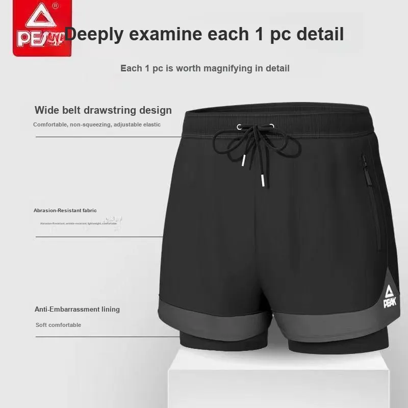 PEAK Swimming Sets Polyester Pool Men's Black-3