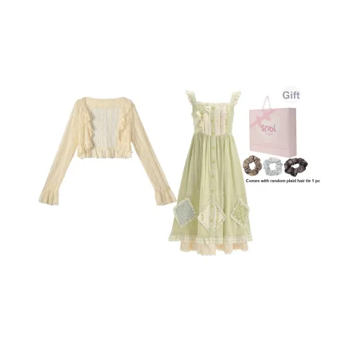 Snbl Платье-камзол + Внешняя рубашка Женские Комплекты с юбкой