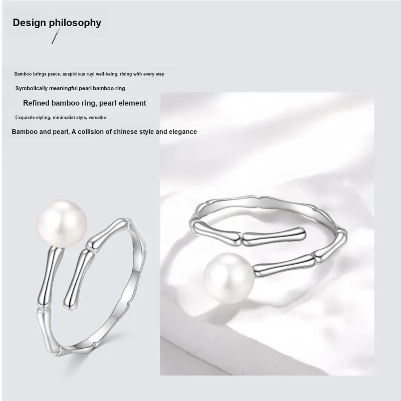 LAOMIAO Freshwater Pearl Rings Women's-5