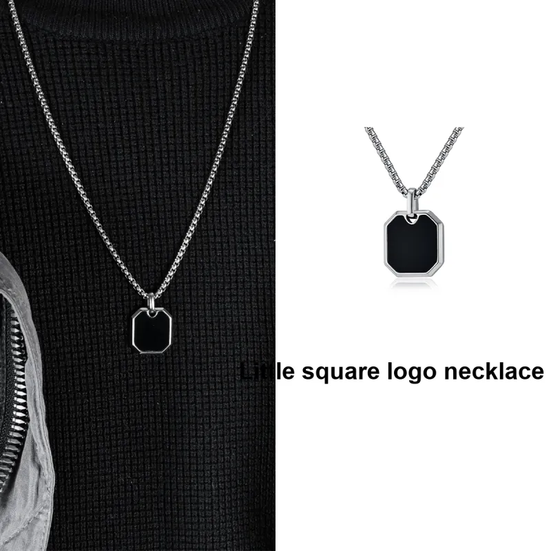 Sanpowa Stainless Steel Necklaces Men's-1