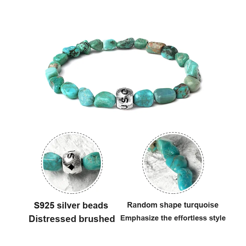 SUSOOK 925 Sterling Silver Bracelets Unisex Mint Mambo-5