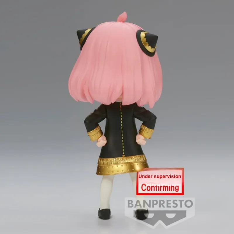 BANPRESTO Qposket Anya Forger SPY X FAMILY 3 Version A Pink/Black Chibi Figures 13cm-2