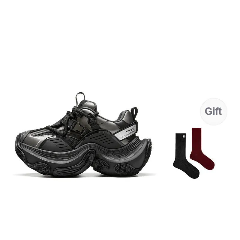 XMZY Dune Series Sandalwood Height Increasing Wear-Resistant Low-Top Chunky Sneakers Unisex-77
