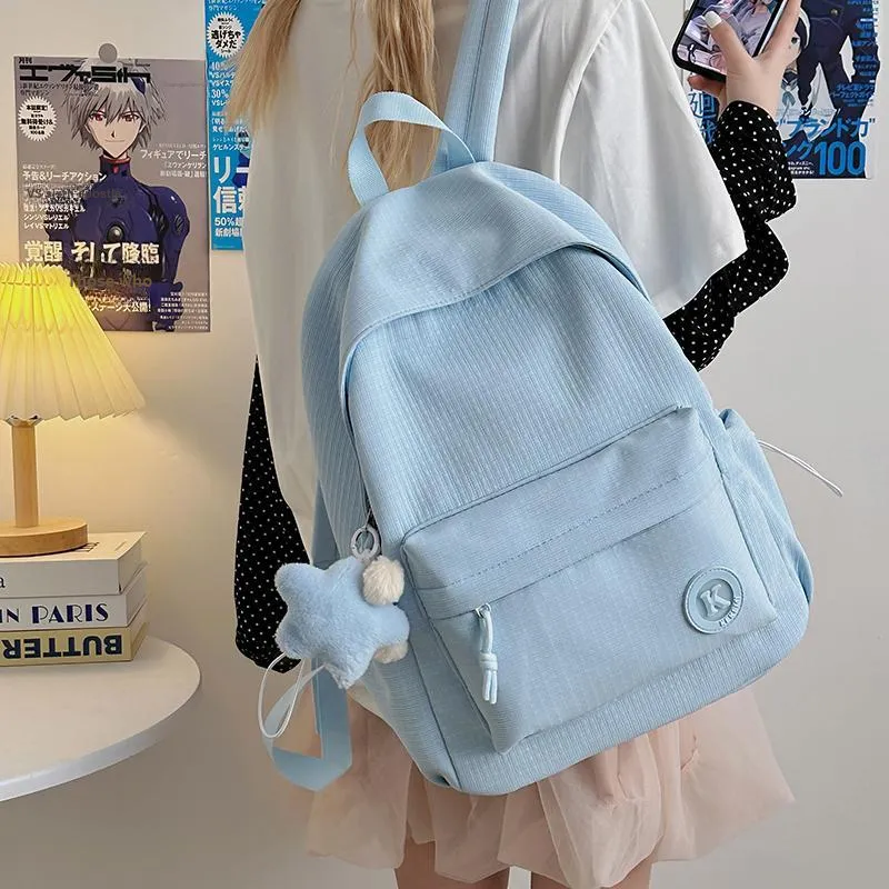 Moonshine Oxford Backpack Unisex Black/White/Pink/Yellow/Blue/Green-11