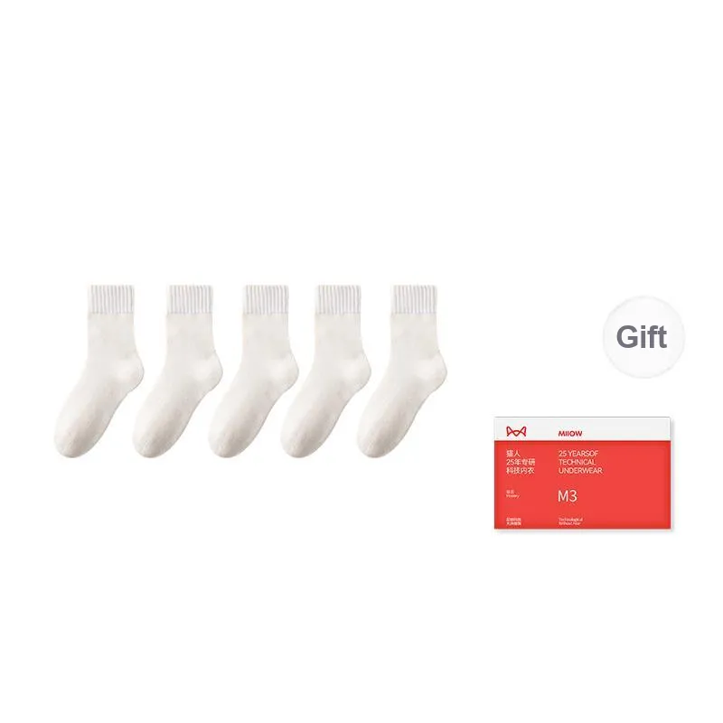 MIIOW Mid Calf Socks Women's Shopping Bag Combo Set-5
