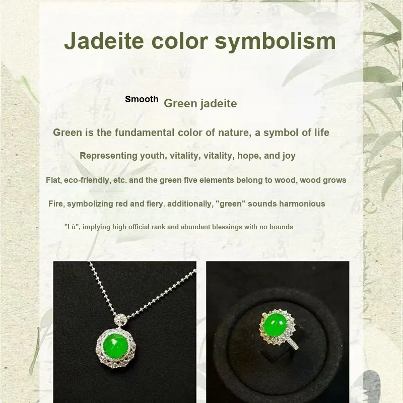 LIANGYUXI Ice Type Jadeite Necklaces Unisex-1