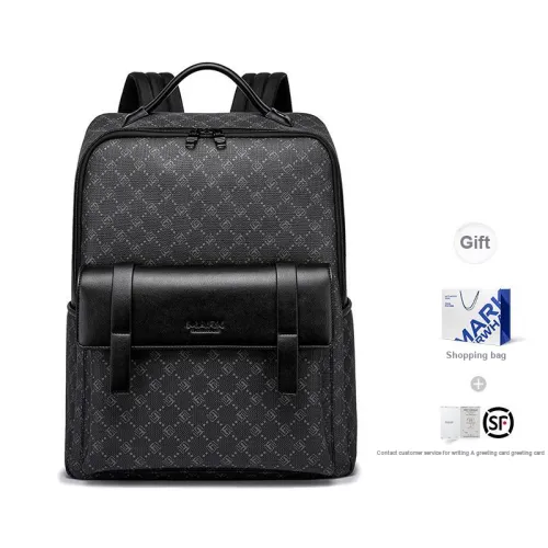 FAIRWHALE PU Leather Backpacks Laptop Bags Backpack Regular Unisex Lead Gray