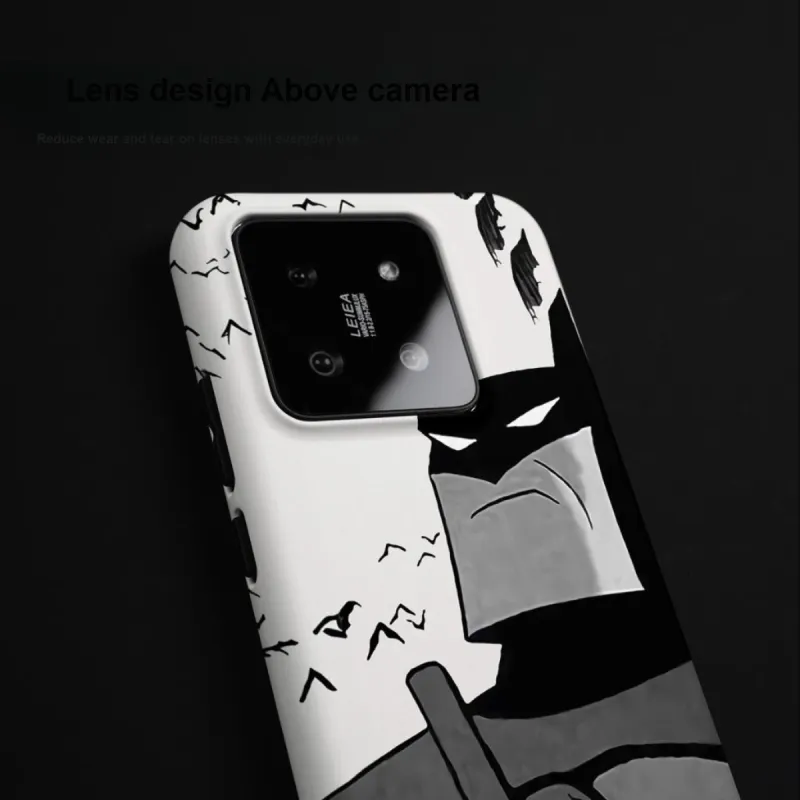 Keshami PC Material Fully Enclosed Impact Resistant Matte Middle Finger Bat Phone Cases Suitable For Xiaomi 14/14pro-7