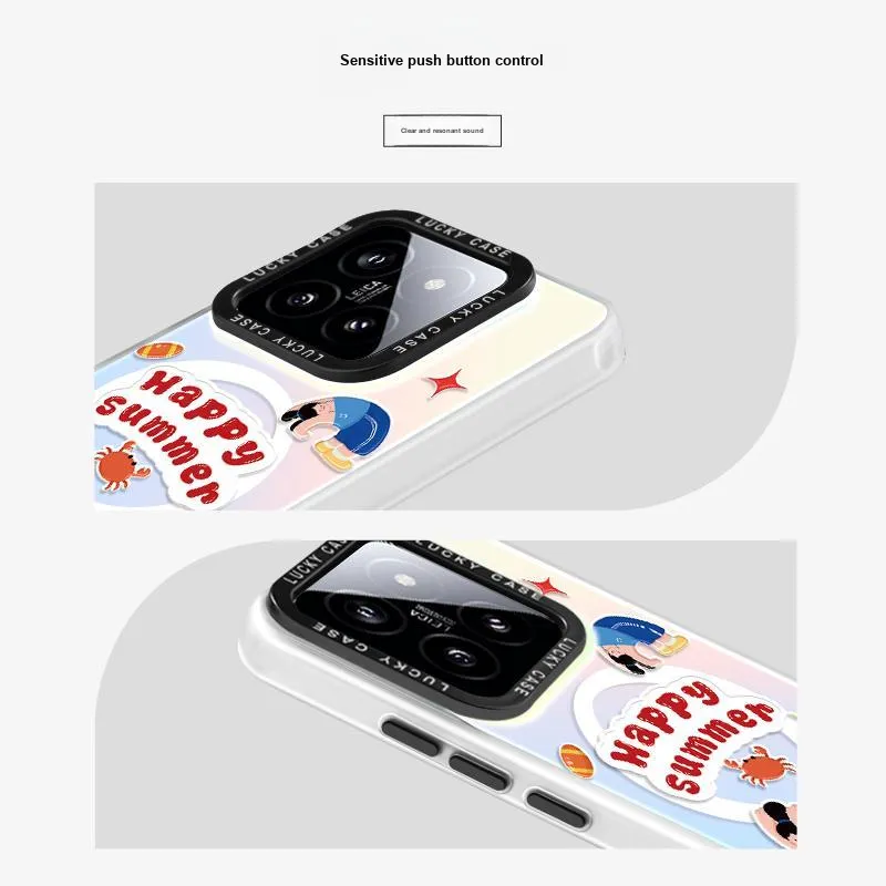 Marsfield Acrylic Material Laser Magnetic Case Active Girl Phone Cases Compatibility Xiaomi 15/14/13 Pro-3