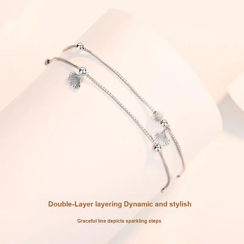 PARAS KORS 925 Sterling Silver Anklets Women's-2